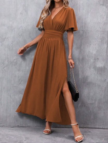 Fashionable Elegant Split Dress Women's Clothing Grayceful LLC