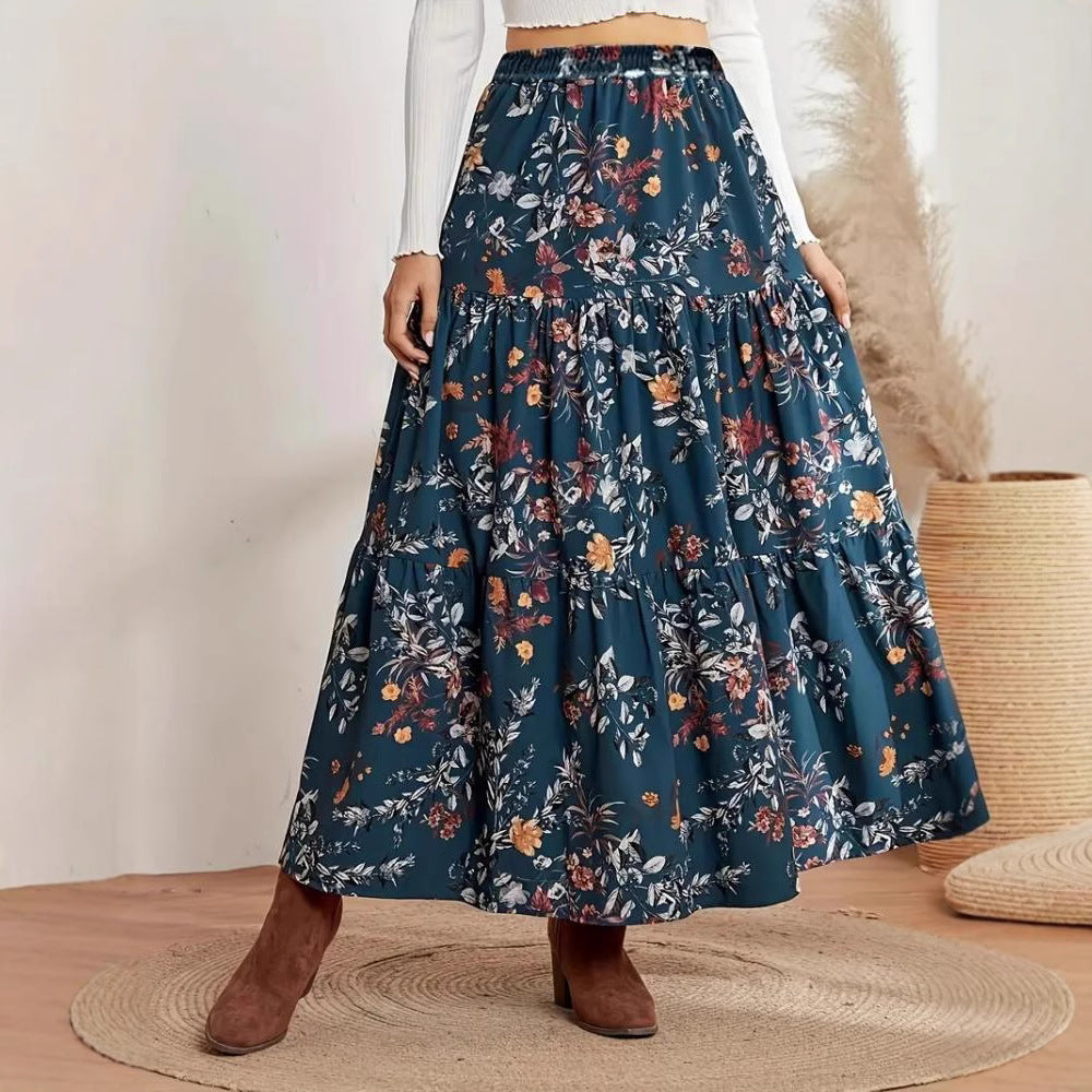 Printed Casual Bohemian Skirt Grayceful LLC