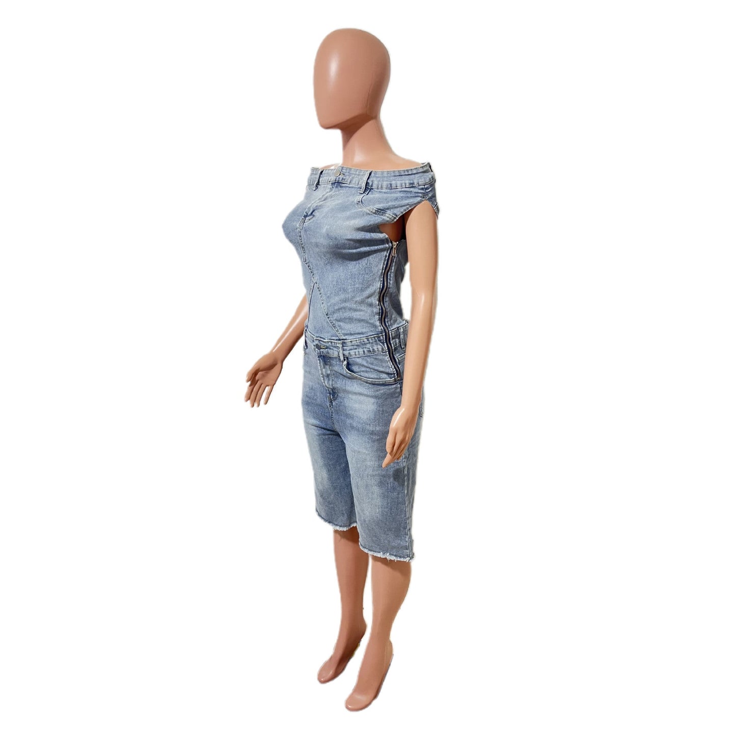 WOMEN FASHION DENIM ROMPER BY CLAUDE