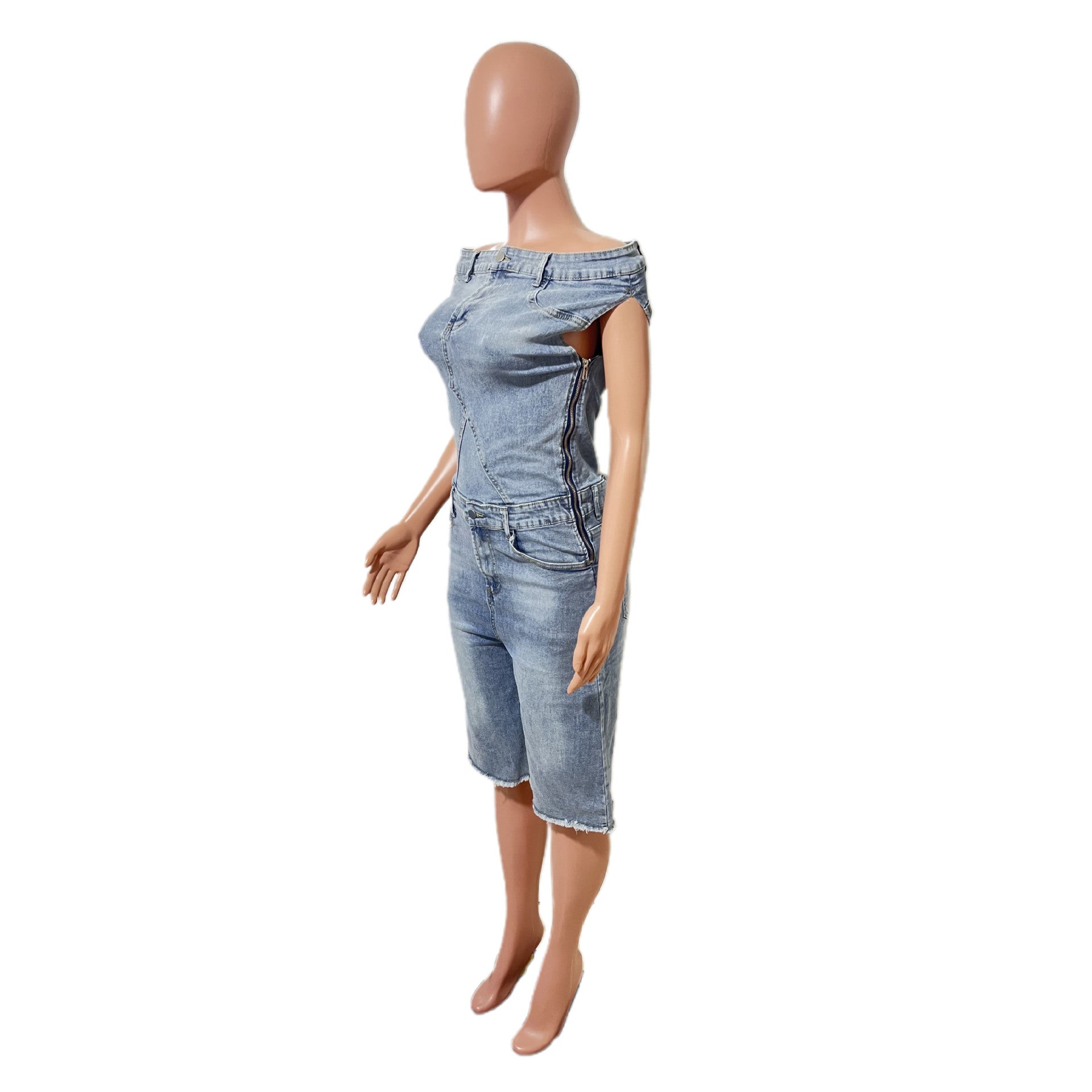 WOMEN FASHION DENIM ROMPER BY CLAUDE