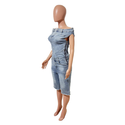 WOMEN FASHION DENIM ROMPER BY CLAUDE