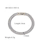 Stainless steel color zircon tennis chain