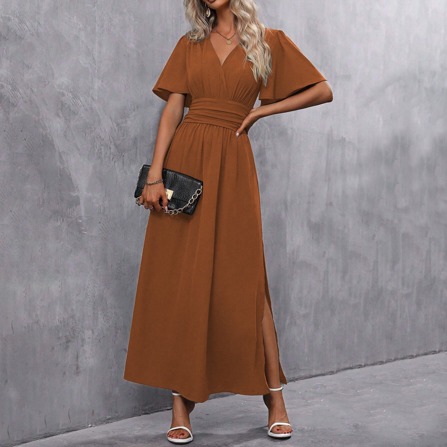 Fashionable Elegant Split Dress Women's Clothing Grayceful LLC