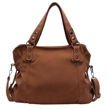 Women's Retro Fashionable Simple Korean Style Large Backpacks Rirati