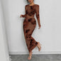 Elegant Graceful Double Layer Round Collar Gauze Dress Long Grayceful LLC