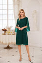Irregular Sleeves Solid Color Chiffon Women Dress Grayceful LLC