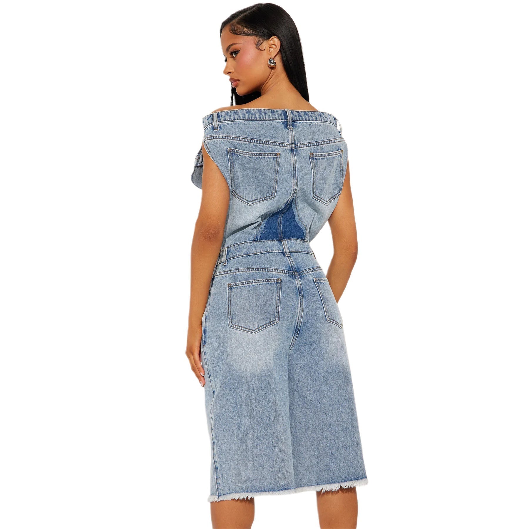 WOMEN FASHION DENIM ROMPER BY CLAUDE
