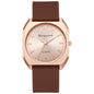 Simple, square quartz silicone watch with a stylish silicone strap