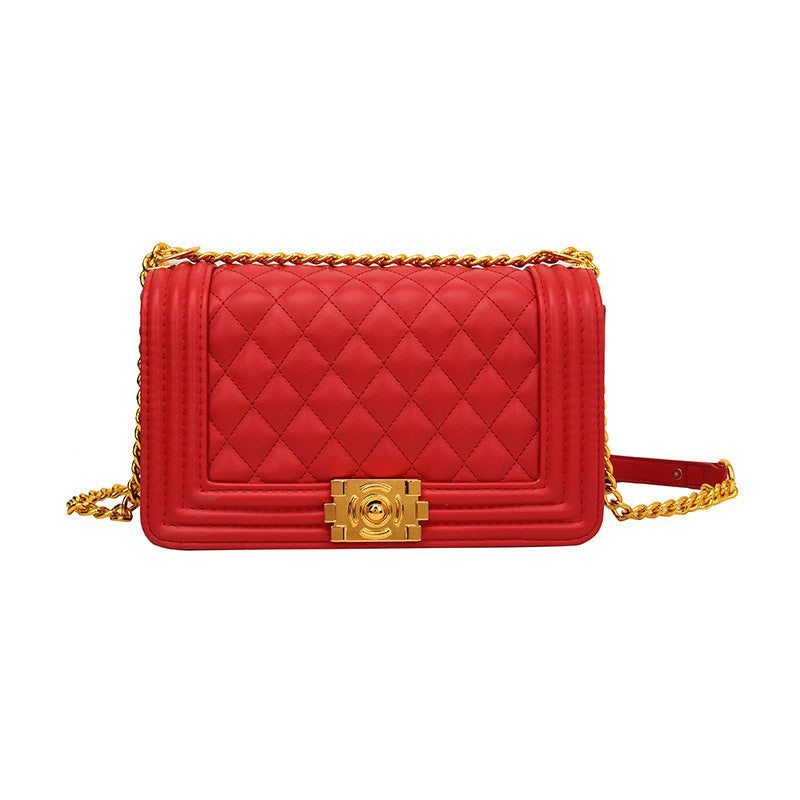 Women's Embroidery Line Fashion Classic Style Chain Shoulder Bags Rirati