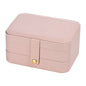 Portable household double-layer storage box with mirror