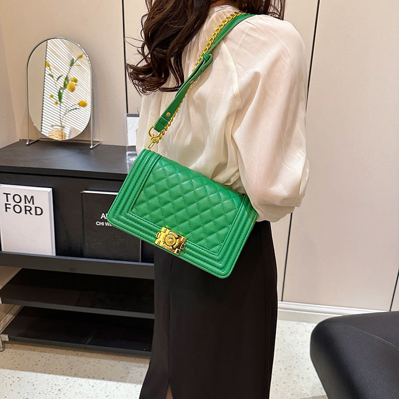 Women's Embroidery Line Fashion Classic Style Chain Shoulder Bags Rirati