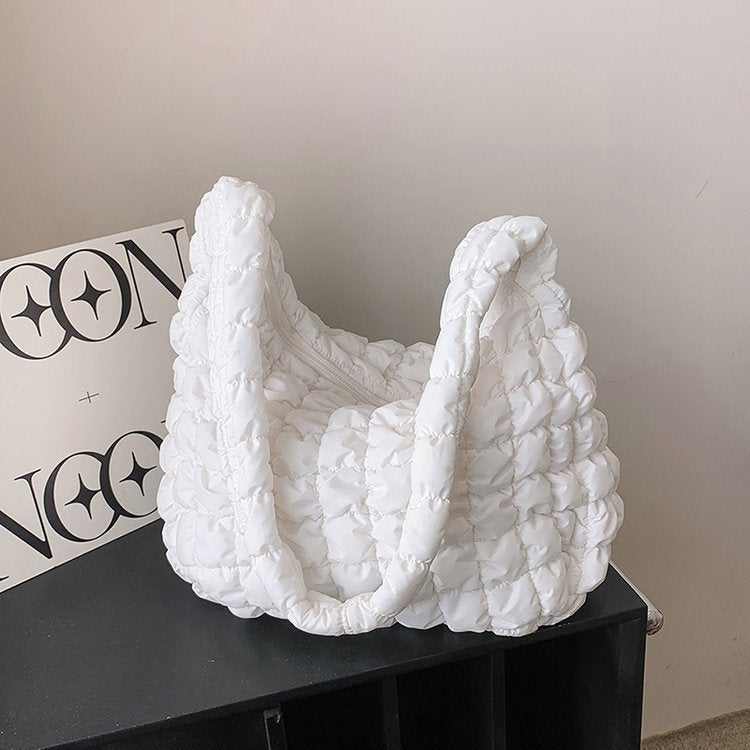 Women's Pleated Cloud Fashion Portable Dumpling Large Shoulder Bags Rirati