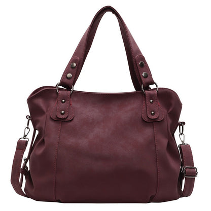 Women's Retro Fashionable Simple Korean Style Large Backpacks Rirati