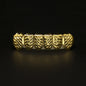 Hip-hop polished braces with gold electroplating