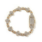 10mm cross flower star bracelet with micro-inlaid zircon