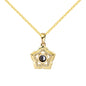 Projection five-pointed star shape pendant necklace picture customization