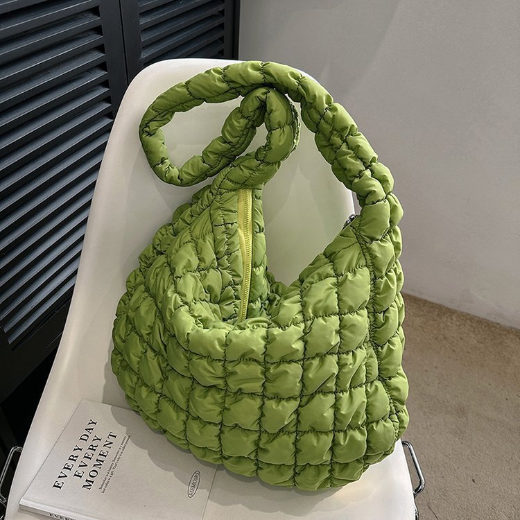 Women's Pleated Cloud Fashion Portable Dumpling Large Shoulder Bags Rirati