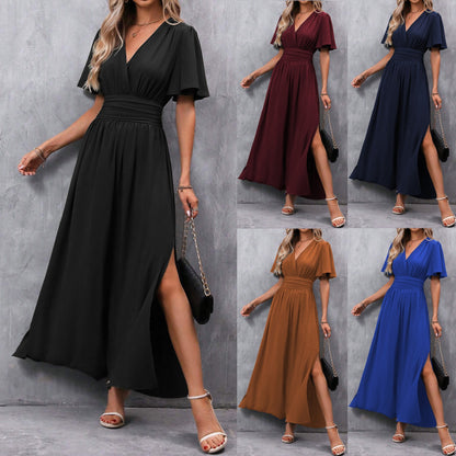 Fashionable Elegant Split Dress Women's Clothing Grayceful LLC