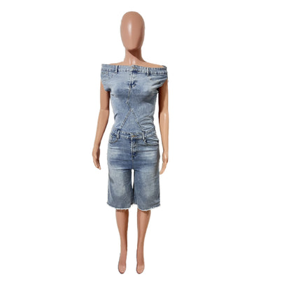 WOMEN FASHION DENIM ROMPER BY CLAUDE