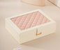 Diamond lattice leather color matching jewelry box
