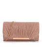 Pleated high sewing round bottom hand-held evening bag