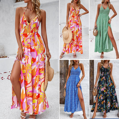 Women's Holiday Printing Slip Dress FitiqueFit