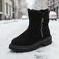 Women’s Velvet Lined Cotton Snow Boots — Plus Size Winter Warm Boots FitiqueFit