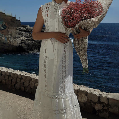 Embroidery Stitching Dress Grayceful LLC