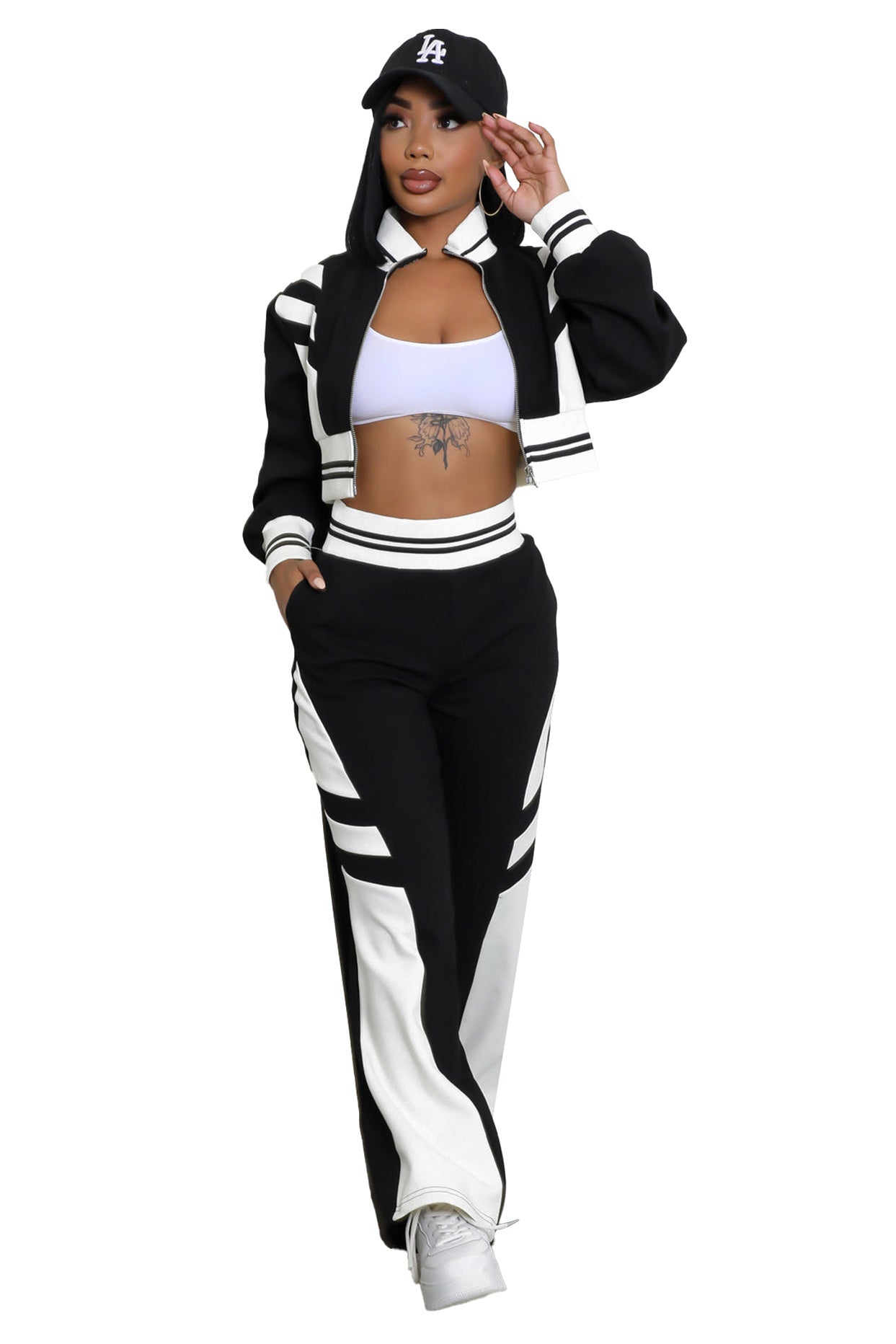 WOMEN FASHION CASUAL TWO PIECE PANT SET BY CLAUDE