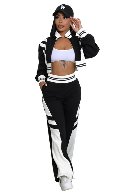 WOMEN FASHION CASUAL TWO PIECE PANT SET BY CLAUDE