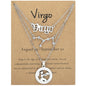 Zodiac Necklace Vintage English Star Image Pendant Three Piece Jewelry Set