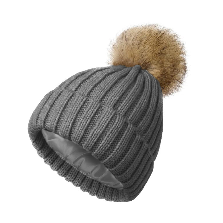 Soft Beanie Fluffy Ball Cap — Warm Knitted Winter Hat with Pom Pom FitiqueFit