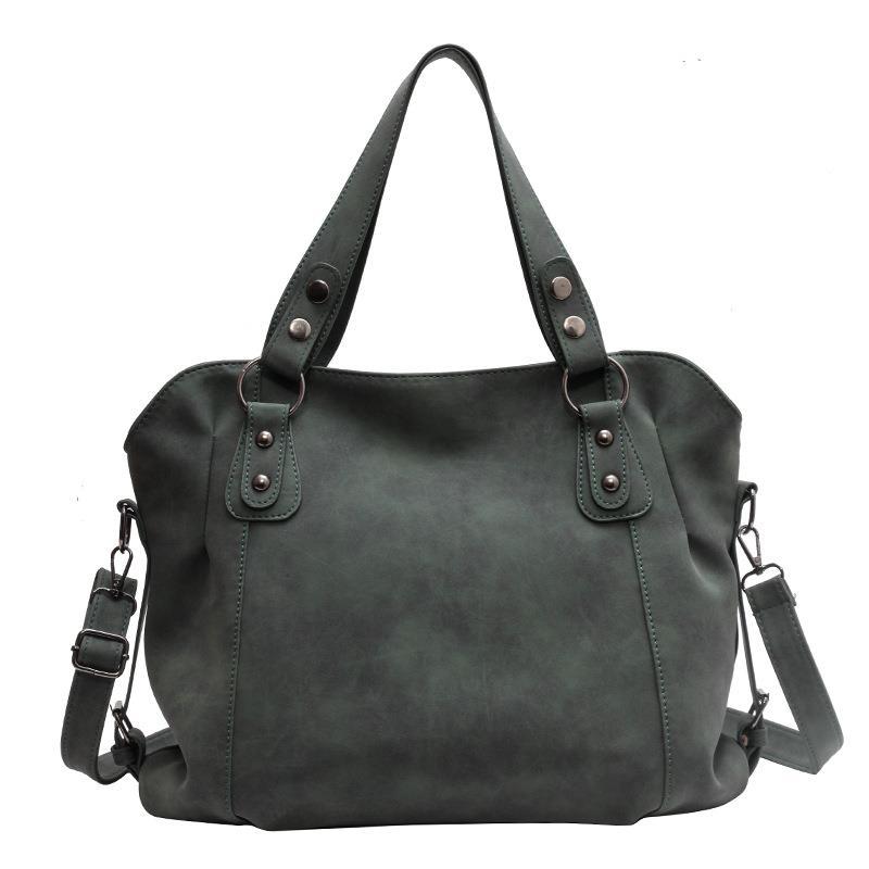 Women's Retro Fashionable Simple Korean Style Large Backpacks Rirati