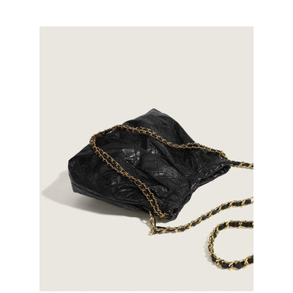 Women's Spring Rhombus Chain Stray Large Capacity Garbage Bags Rirati