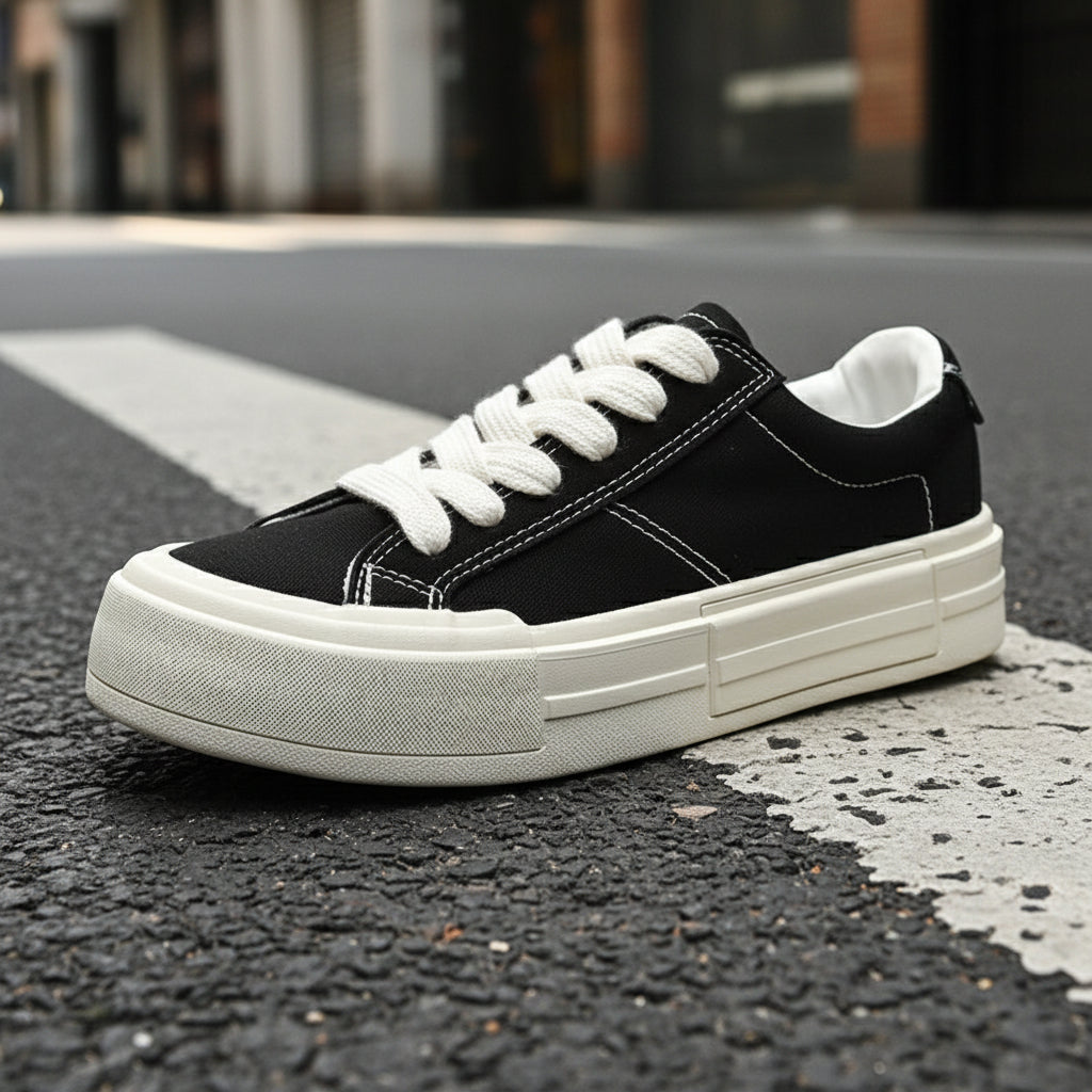 Women’s Canvas Platform Skate Shoes — Casual & Sporty Lifted Sneakers FitiqueFit