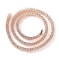 mens gold  Rhinestone Row Tennis Chain necklace