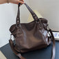 Women's Retro Fashionable Simple Korean Style Large Backpacks Rirati