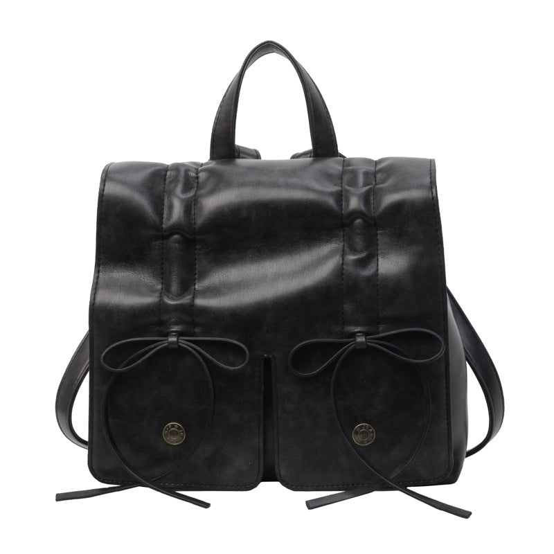 Spring Fashion Bowknot Soft Leather Cute Large Shoulder Bags Rirati