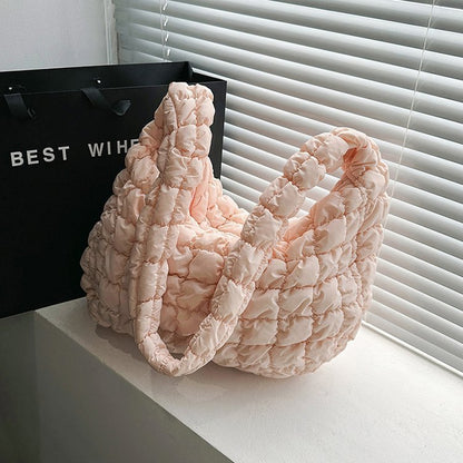 Women's Pleated Cloud Fashion Portable Dumpling Large Shoulder Bags Rirati
