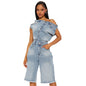 WOMEN FASHION DENIM ROMPER BY CLAUDE