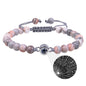 Pink crystal string stone projection bracelet