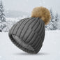 Soft Beanie Fluffy Ball Cap — Warm Knitted Winter Hat with Pom Pom FitiqueFit
