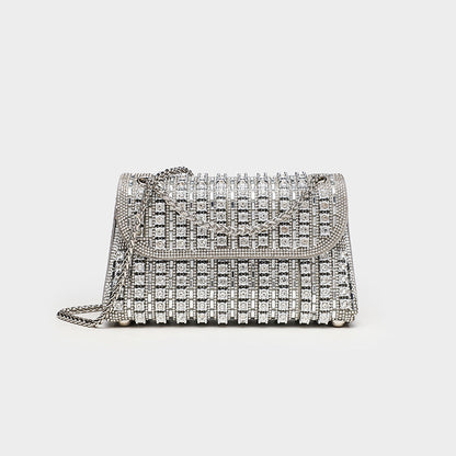 Women's Rhinestone Fashion Aura Bright Dionysian Portable Shoulder Bags Rirati