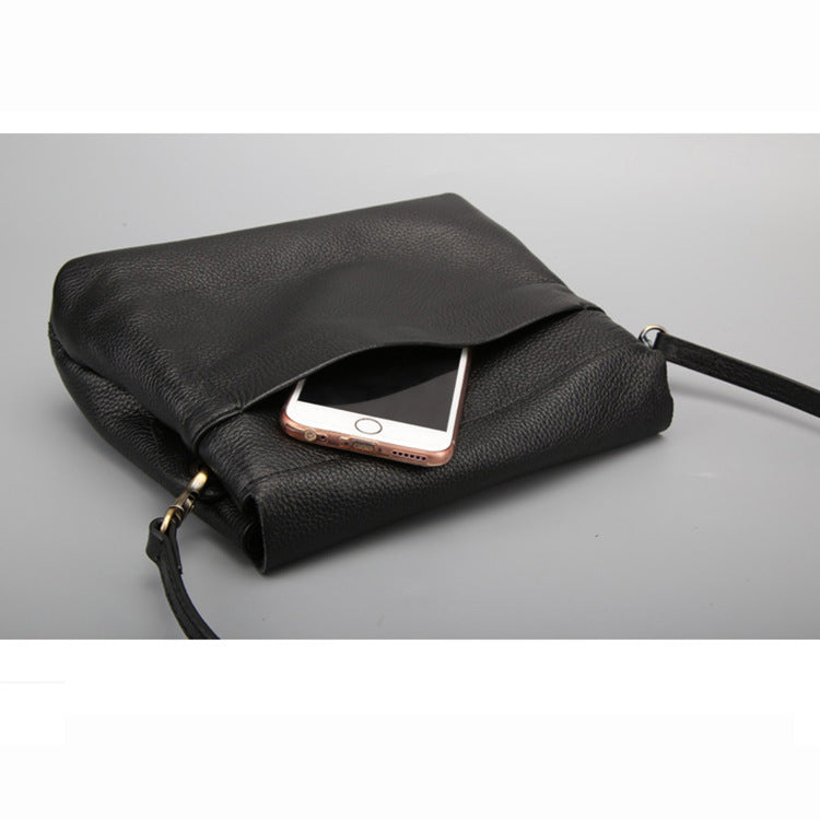 Women's Genuine Leather Simple Fashion Street Cowhide Shoulder Bags Rirati