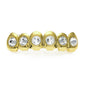 Hip-hop diamond-encrusted and gold-plated teeth grillz
