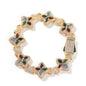 Hip-hop zircon colored infinite four-leaf clover necklace
