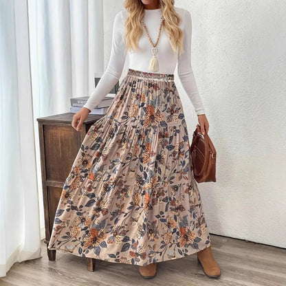 Printed Casual Bohemian Skirt Grayceful LLC