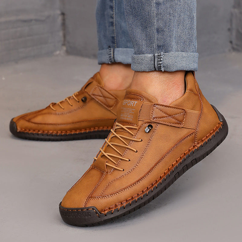 Women’s Color Matching Leather Boots FitiqueFit