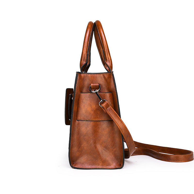 Women's Pretty Letter Pattern Portable Embossed Shoulder Bags Rirati