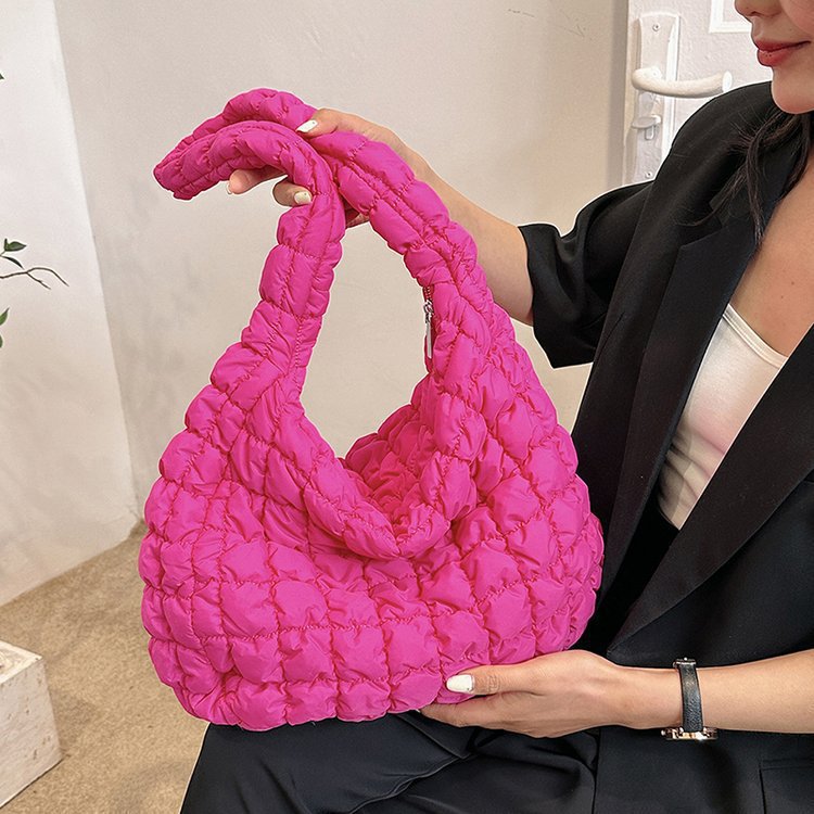 Women's Pleated Cloud Fashion Portable Dumpling Large Shoulder Bags Rirati